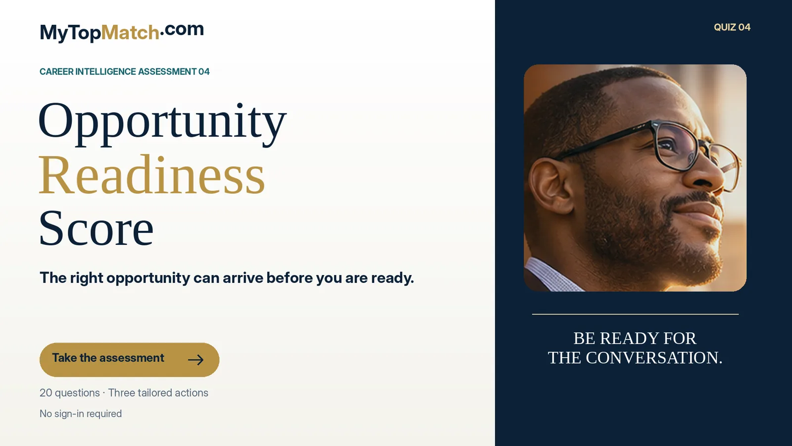 Opportunity Readiness Score: an illustrated overview of the assessment
